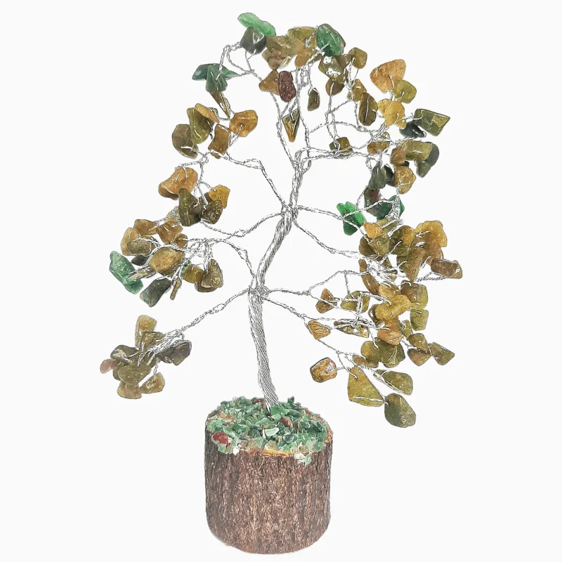Green Jade and Aventurine Mix Crystal Tree 120 Beads use for healing. Vaastu correction, feng shui & negativity energy