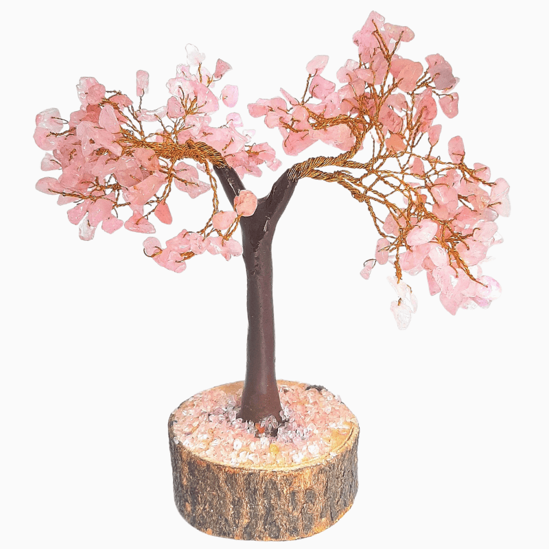 Natural Pink Rose Quartz Crystal Tree 300 Beads helpful for Vaastu, Feng shui & love