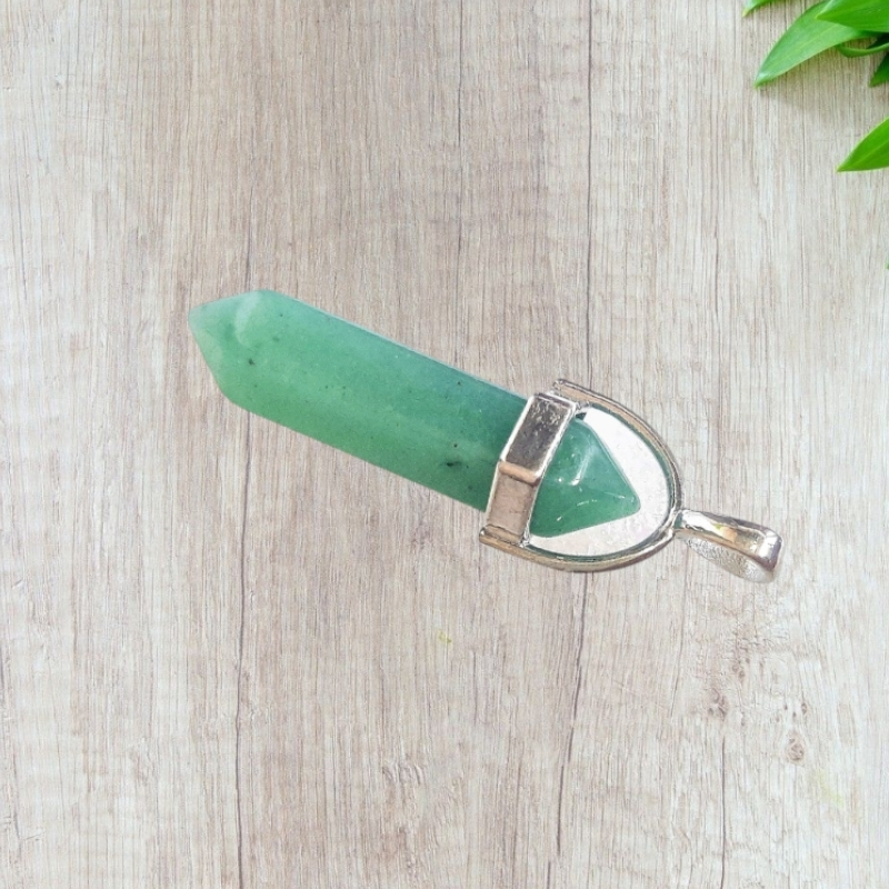 Green Jade Pencil Pendant believed to good luck