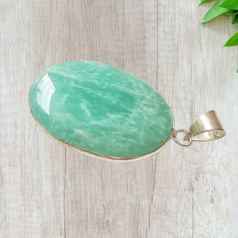 Amazonite Oval Pendant helpful for Balance & Harmony