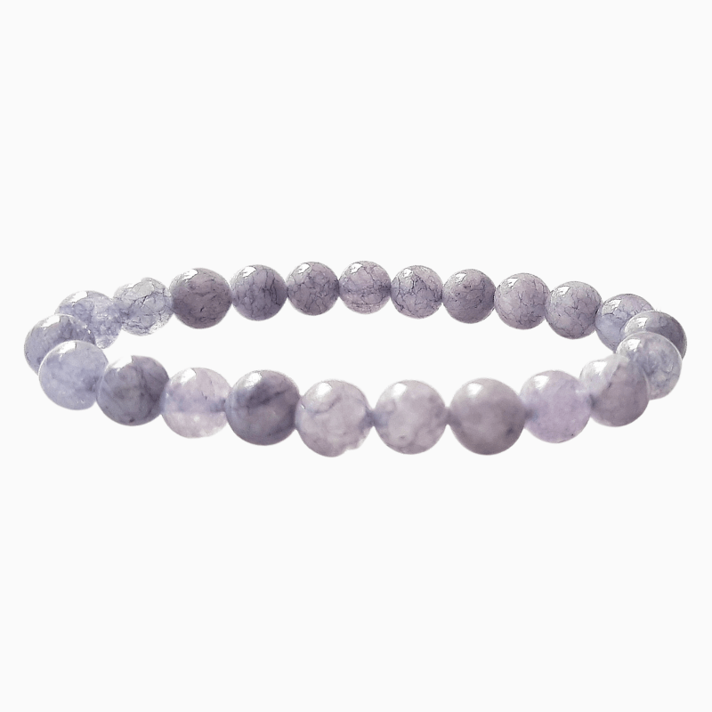 Angelite 8mm Round Bead Bracelet good for Guidance, Intuition & Spirituality