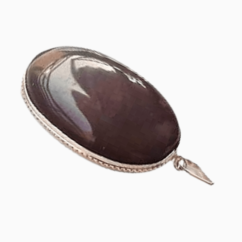 Black Tourmaline Oval Pendant believed for Protection