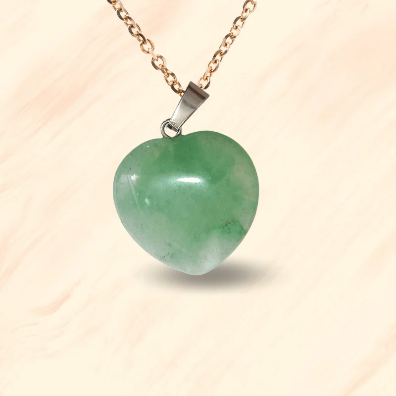 Green Jade Mini Heart Pendant believed to good luck