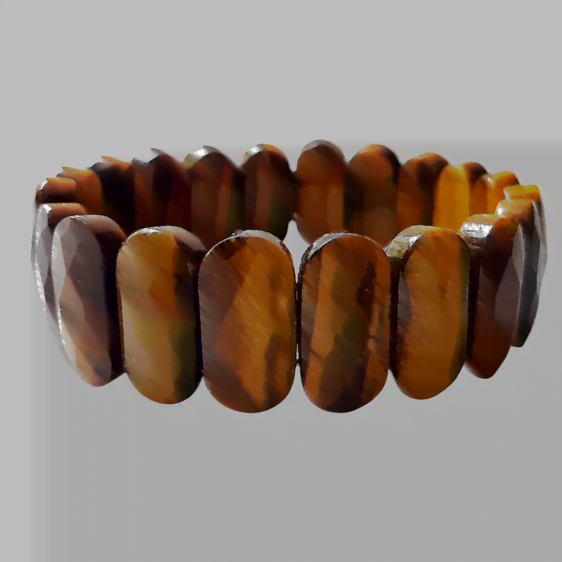 Tiger Eye Faceted Designer Bracelet best for Courage, Confidence, Willpower, Success & Protection