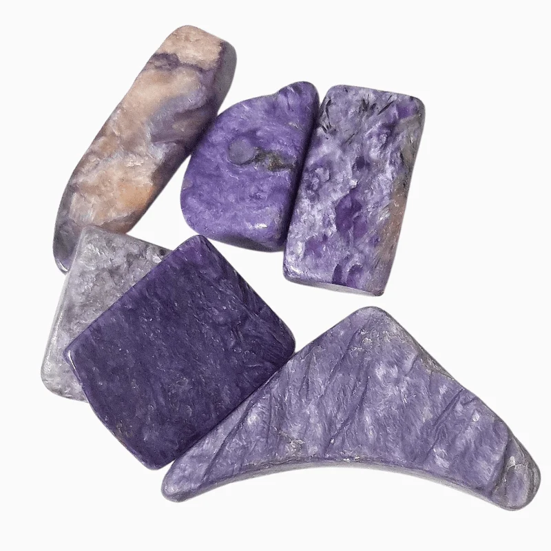 Charoite Tumble Stone chips support the heart, third eye & crown chakras