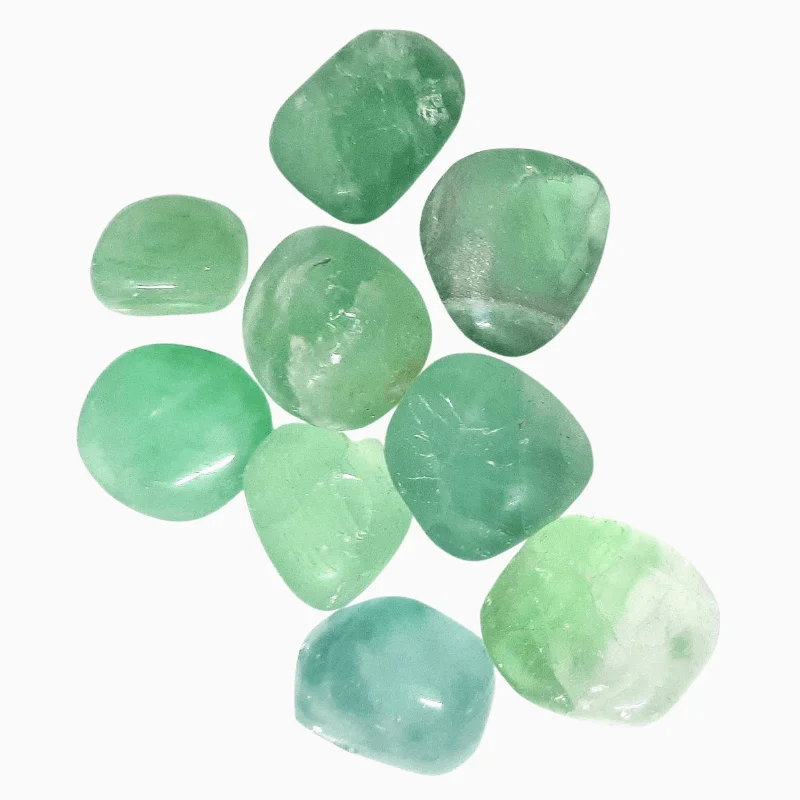 Green Fluorite Tumble stone best for Chakra Cleaning, Balance, Focus