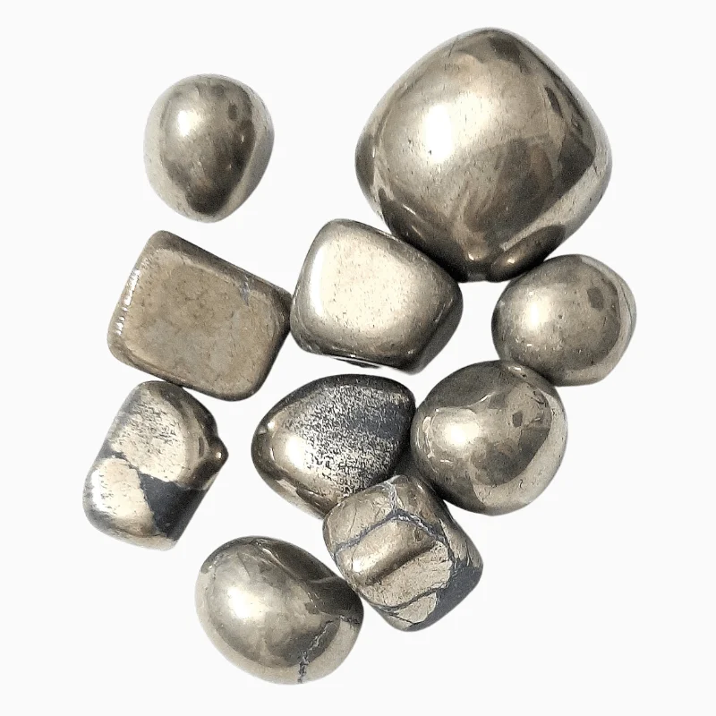 Natural Pyrite Tumble Stone attract the energy of success, prosperity