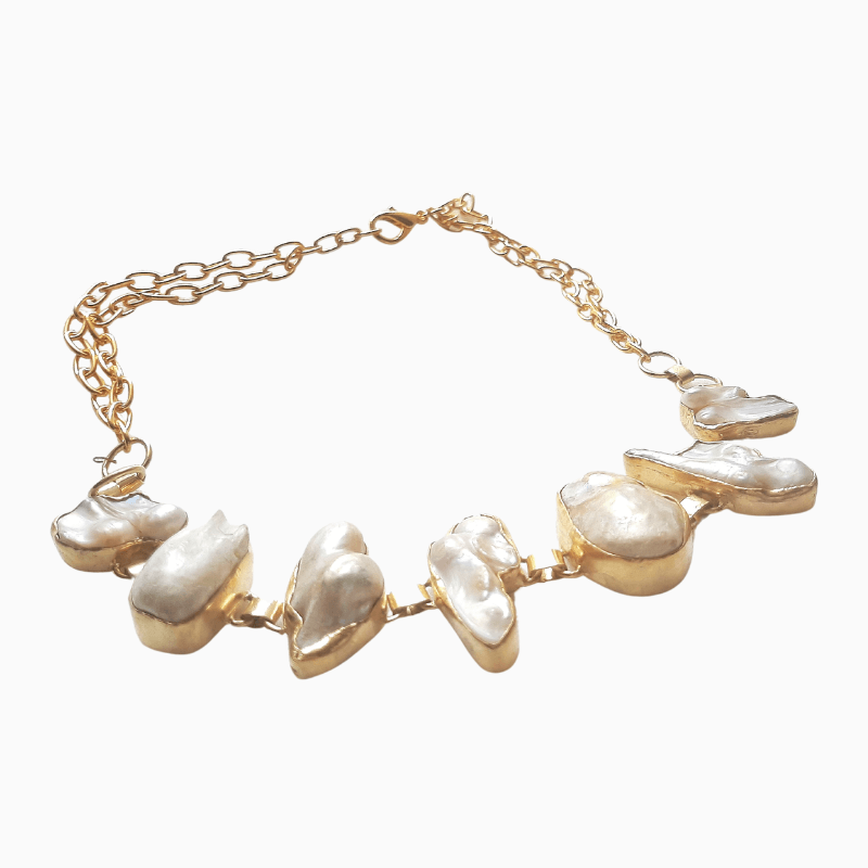 Pearl Designer Metal Necklace