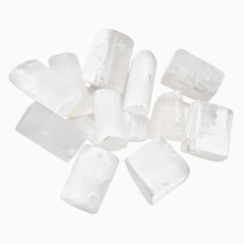 Selenite Tumble Stone used for cleanse mind, body & soul