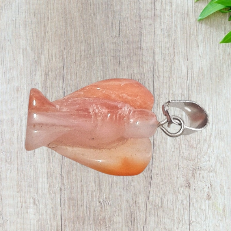 Mini Carnelian Angel Pendant best for Vitality