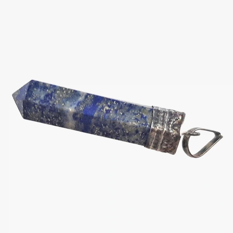 Lapis Lazuli Pencil Pendant good for Wisdom, Inner Connection