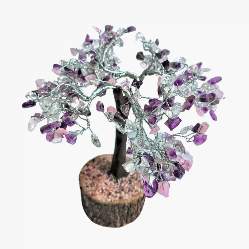 Mind Body Soul Silver Wired Crystal Tree 300 Beads for Vaastu, feng shui, Healing & Positive Vibe