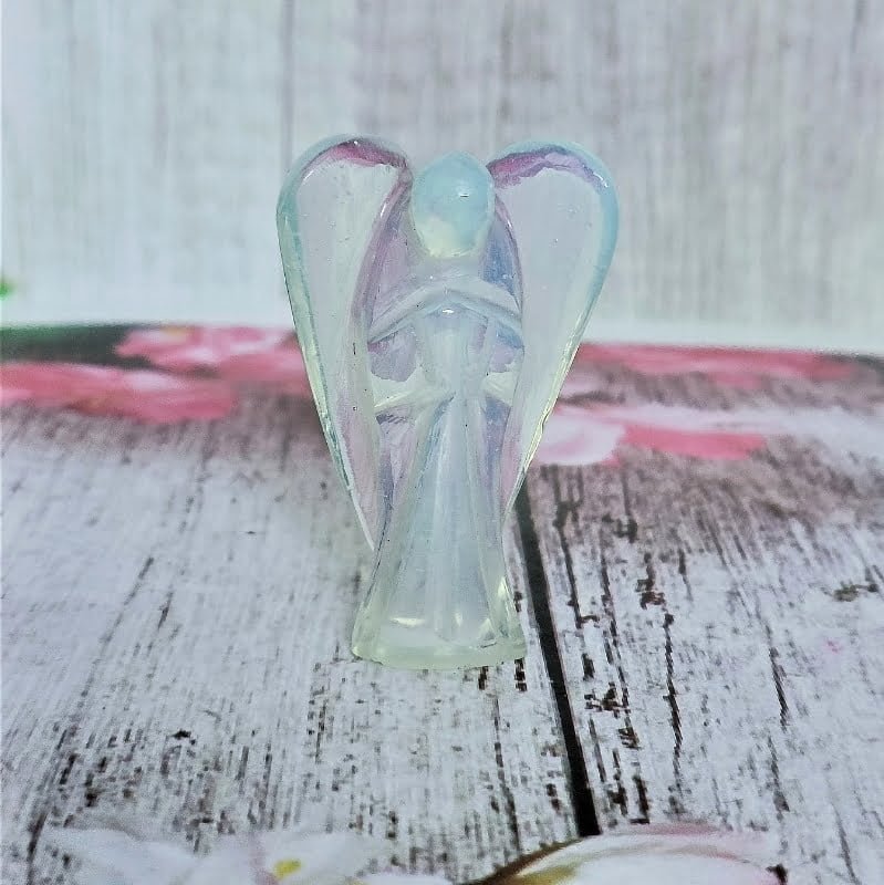 Opalite Crystal Angel helpful for peace and calmness