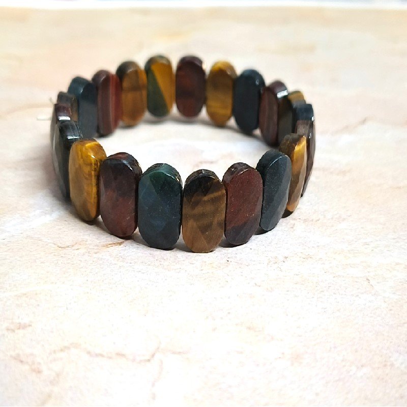 Mixed Tiger Eye Exotic Bracelet helpful for Success, Protection, Willpower, Prosperity & Action