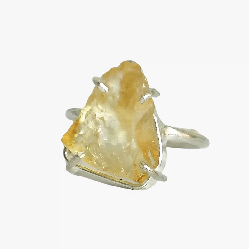 Raw Citrine Adjustable Ring for Success,& Prosperity