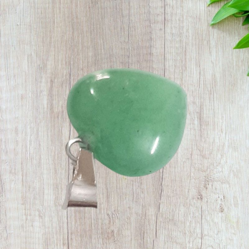 jade Mini Heart crystal Pendant used for Love and good luck