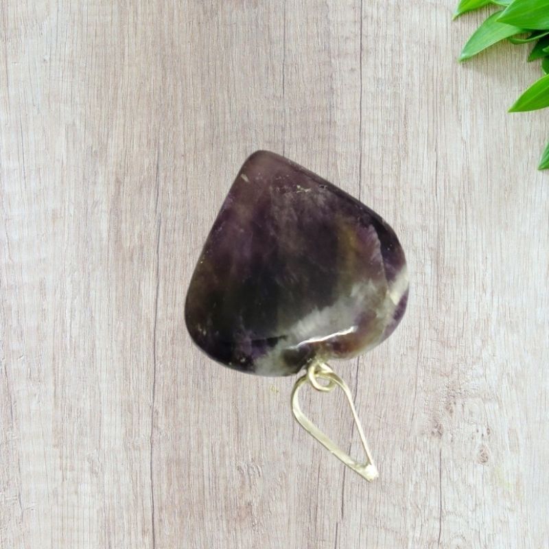 Amethyst Mini Heart Pendant for Mind Healing, Protection