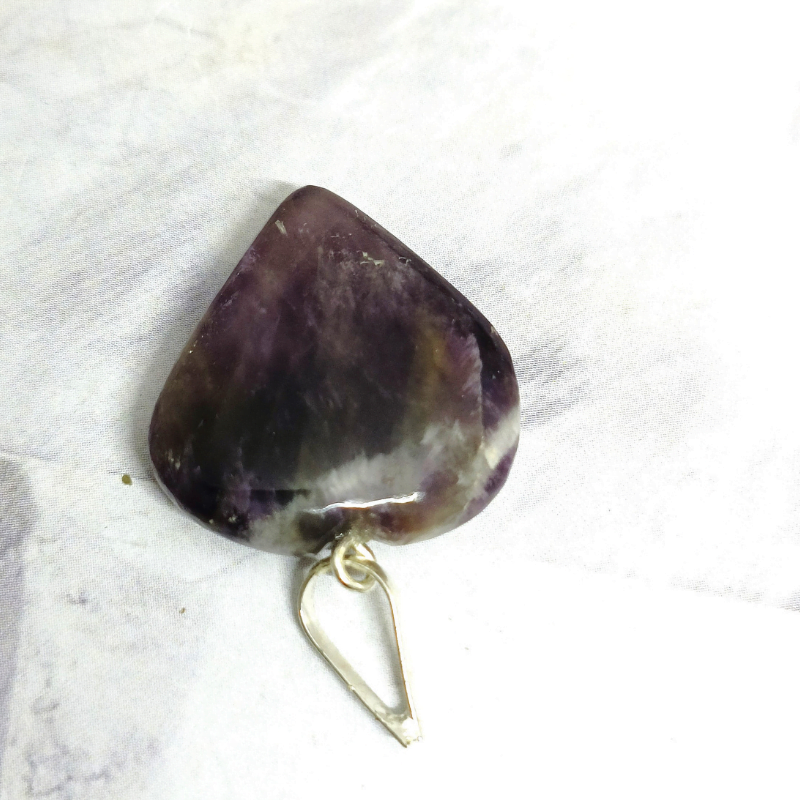 Amethyst Mini Heart Pendant for Mind Healing, Protection