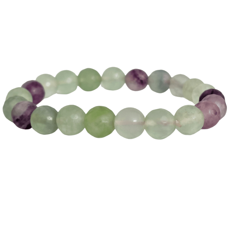 Multi Fluorite Faceted Bead Bracelet for Focus, Concentration, Memory
