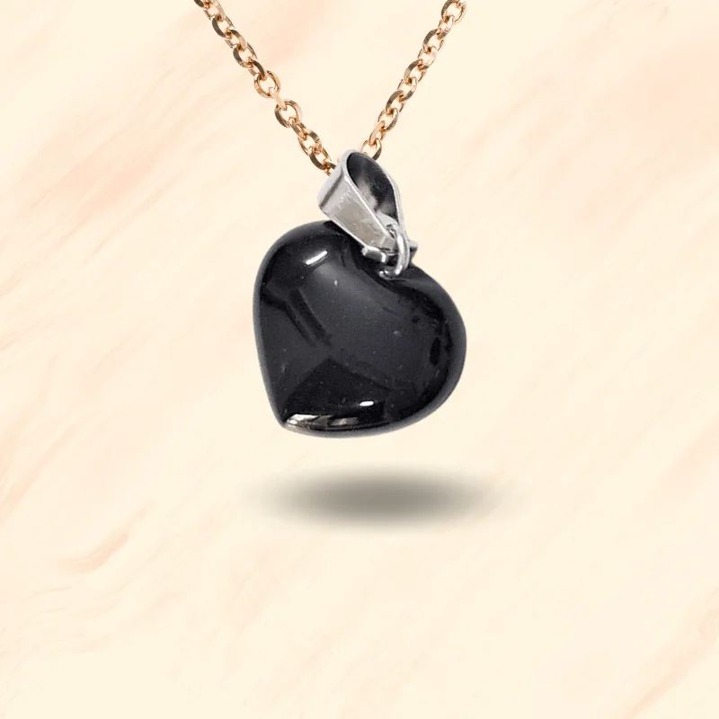 Obsidian Mini Heart Pendant used for Protection