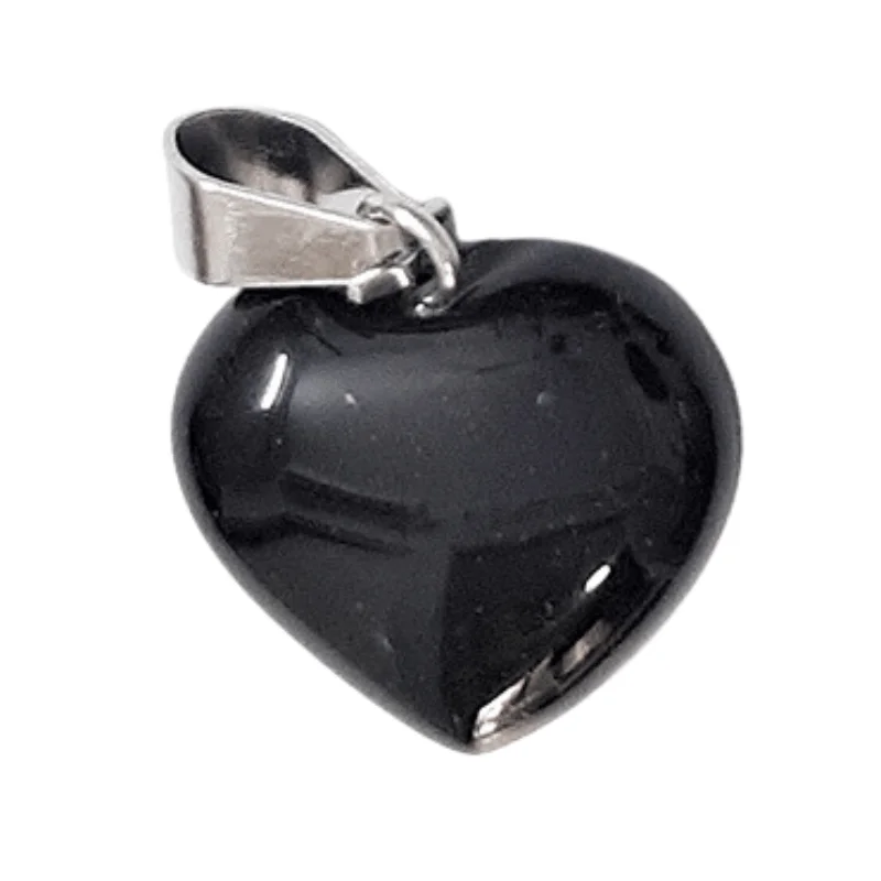 Obsidian Mini Heart Pendant used for Protection
