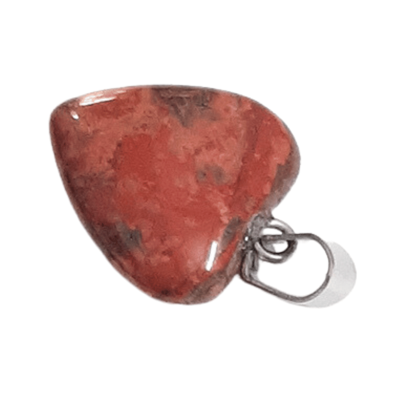 Red Jasper Mini Heart Pendant for Grounding, Good Health