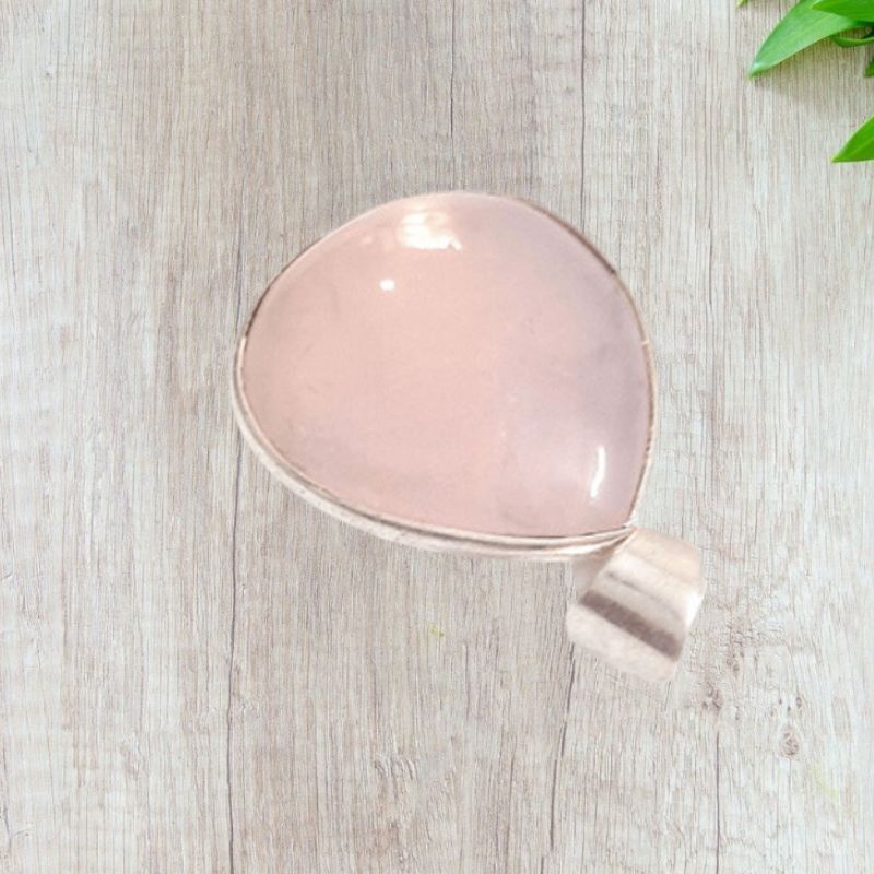 Rose Quartz White Metal Pendant for love and harmony