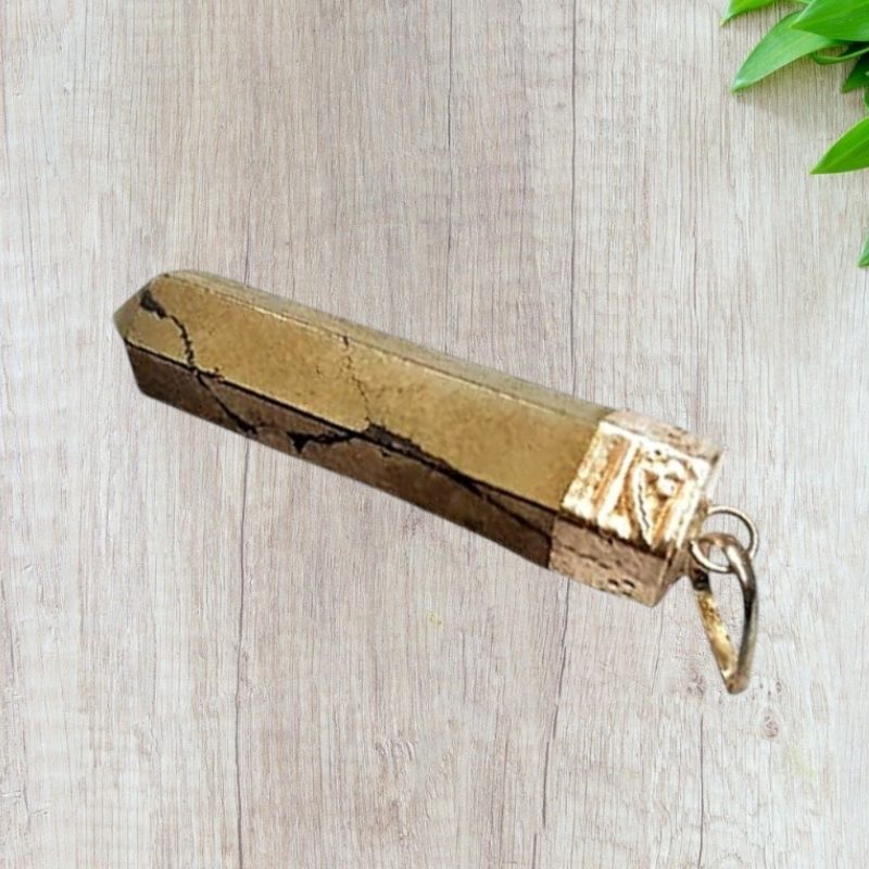 pyrite pencil pendant for Prosperity