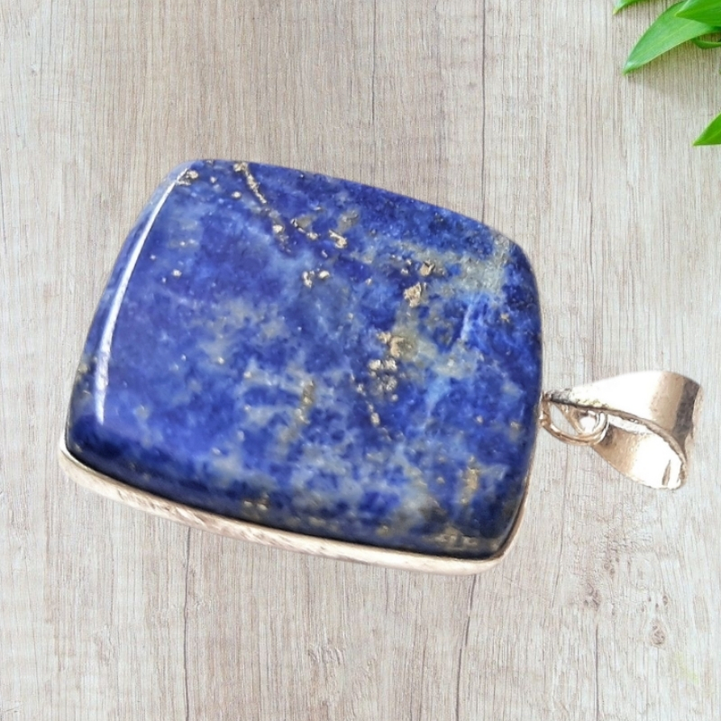 Lapis Lazuli Square Pendant for Wisdom, inner connection