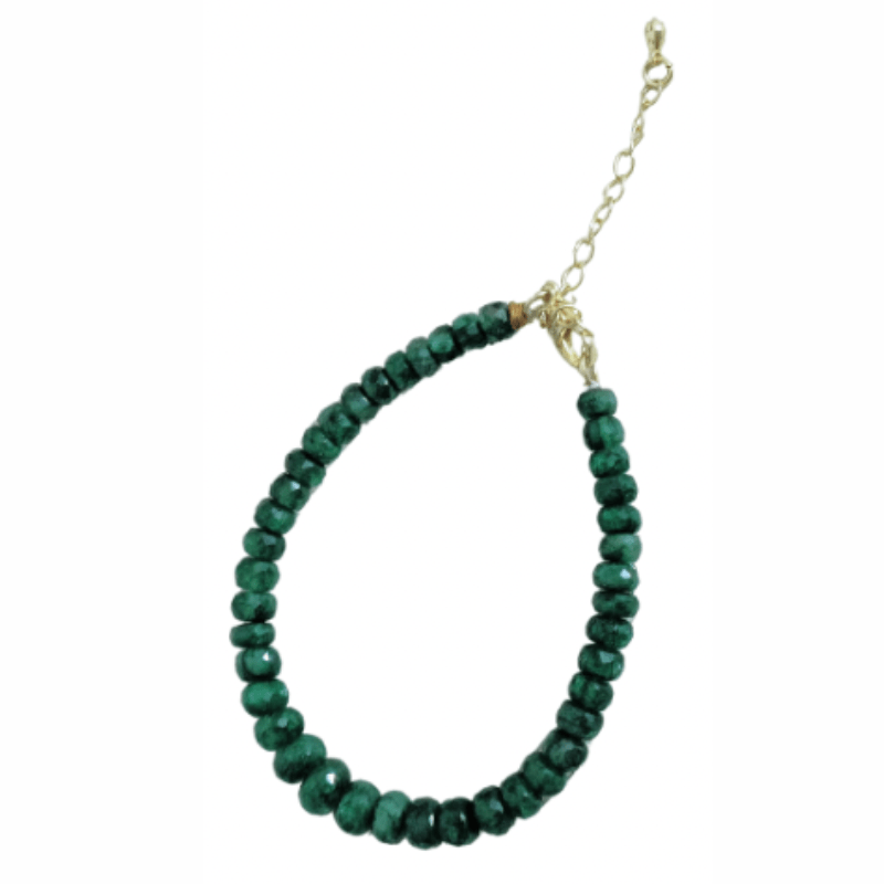Emerald Chain Bracelet for Harmony, Protection, Love