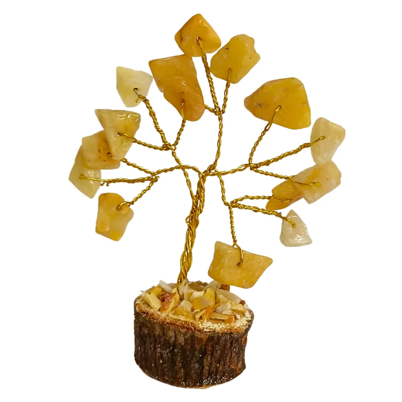 Yellow Jasper Mini Tree 15 Beads crystal for success & prosperity