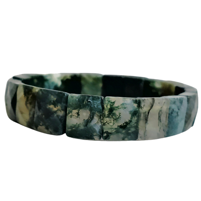 Moss Agate Exotic Bracelet represent the New Beginnings, Transformation