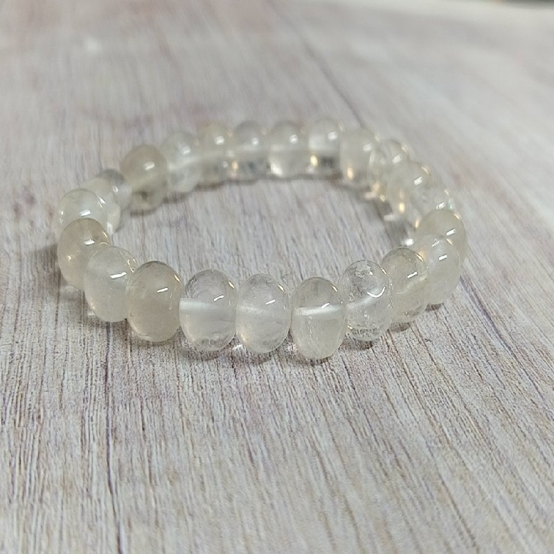 Clear Quartz 10MM Faceted Bead Bracelet best for Healing, Cleansing, Manifesting