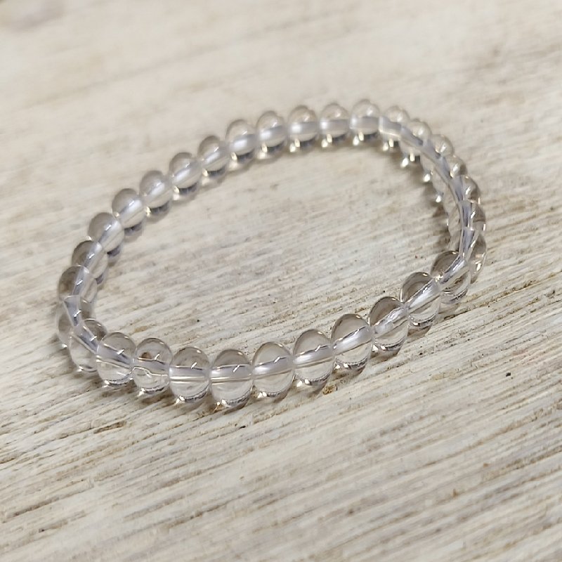 Clear Quartz 6MM Round Bead Bracelet for Healing, Cleansing, Manifesting