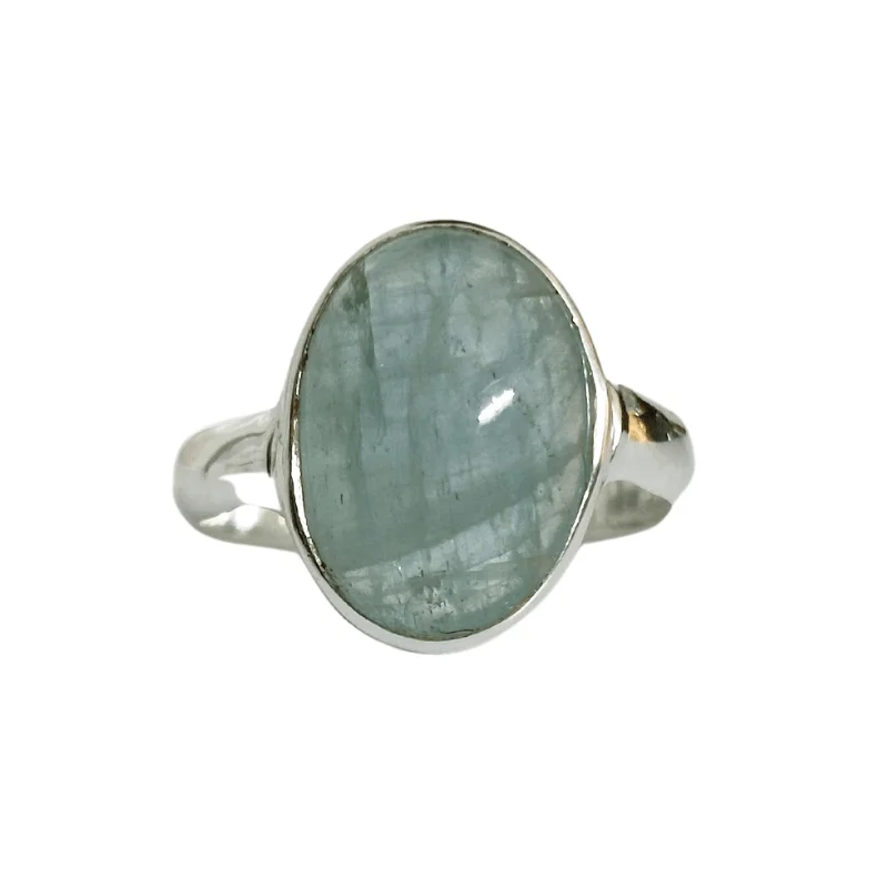Aquamarine Silver Ring symbolize for Calming & Mind healing
