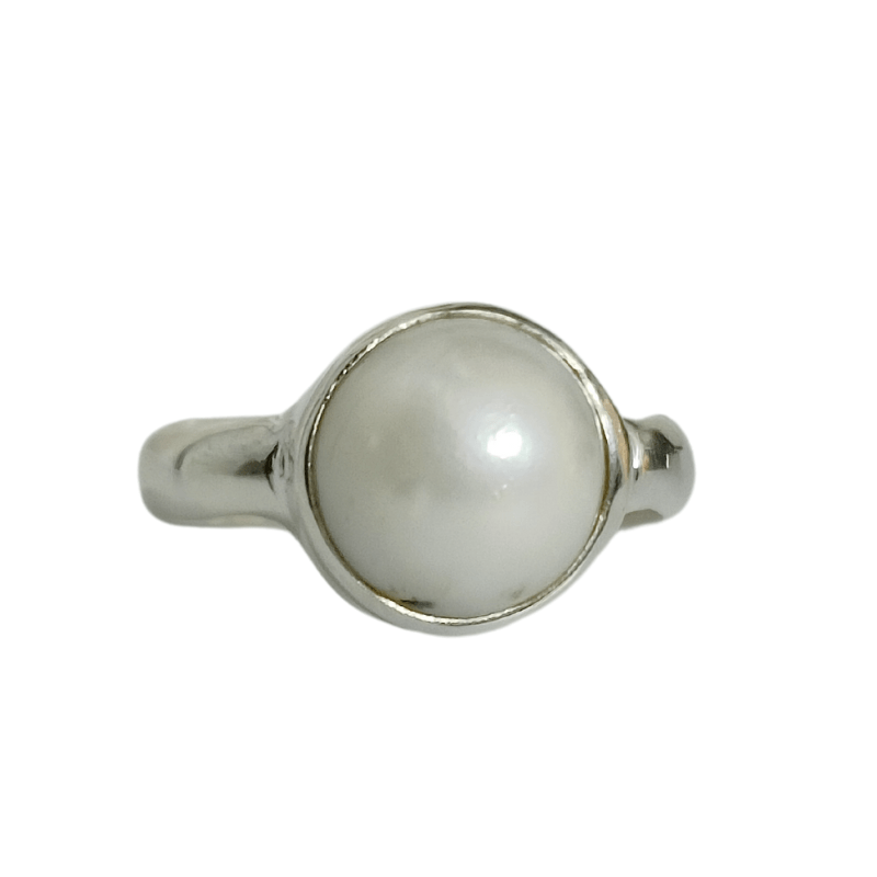 South Sea Pearl Silver Ring best for purity, wisdom & peace