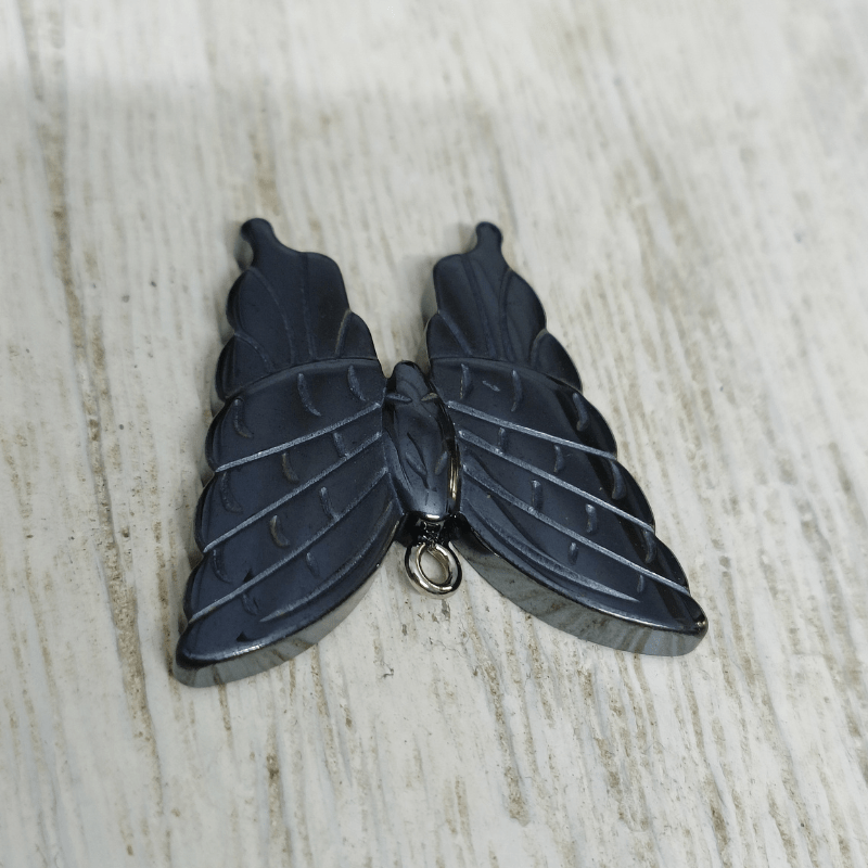 Hematite Butterfly Pendant for grounding and protective