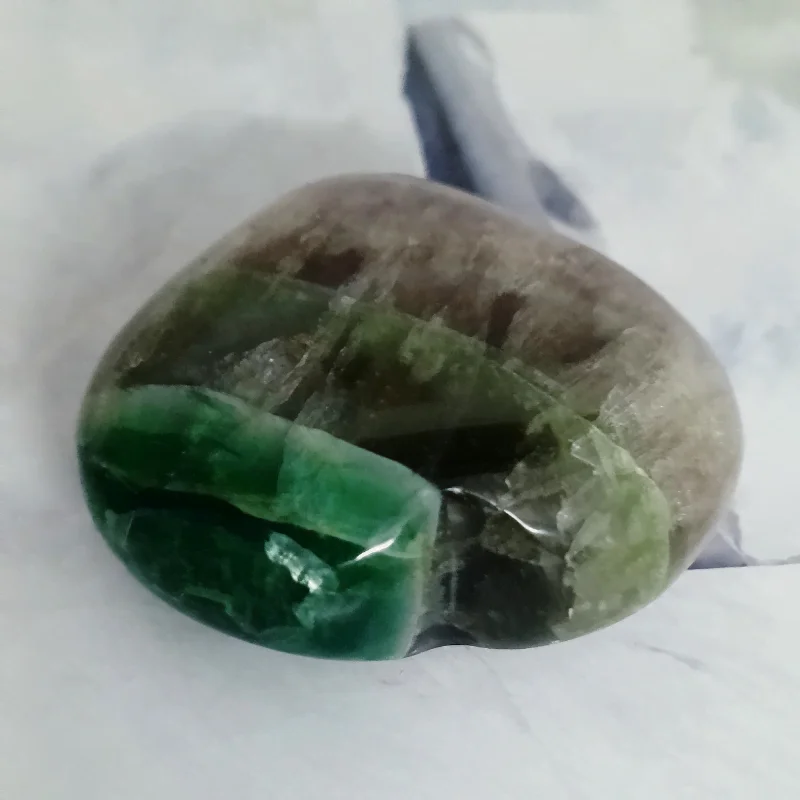 Natural Fluorite Heart for Focus, Concentration, Positive thinking, Detox