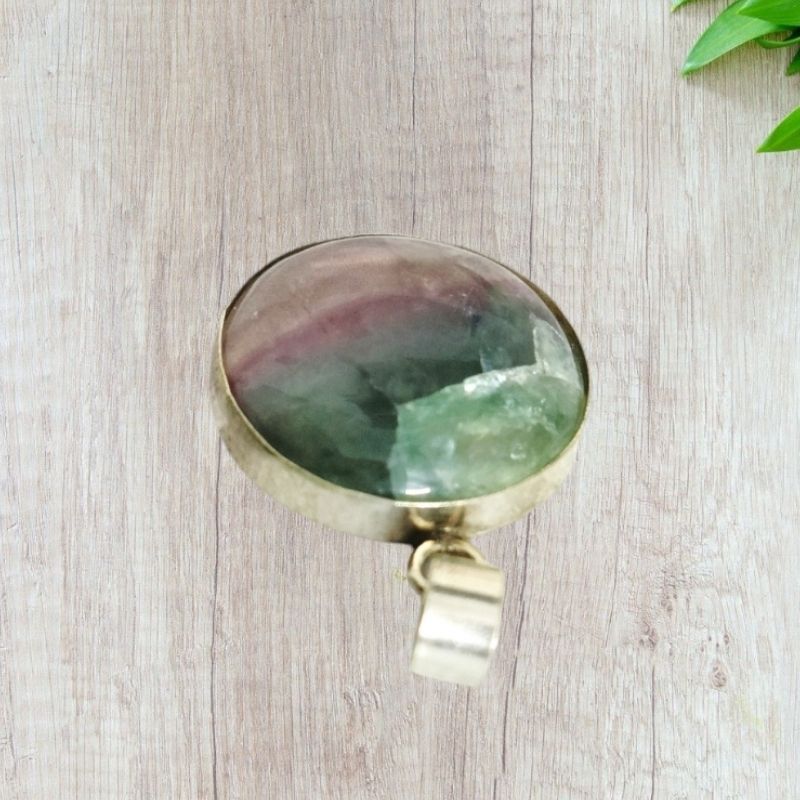 Fluorite Mens Pendant for Focus, concentration, Aura Cleansing