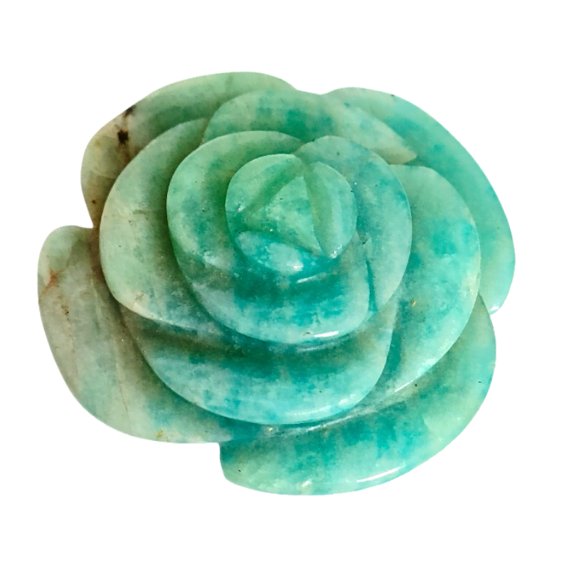 Amazonite Floral Figurine-2 Inches for Integrity, Peace, calming