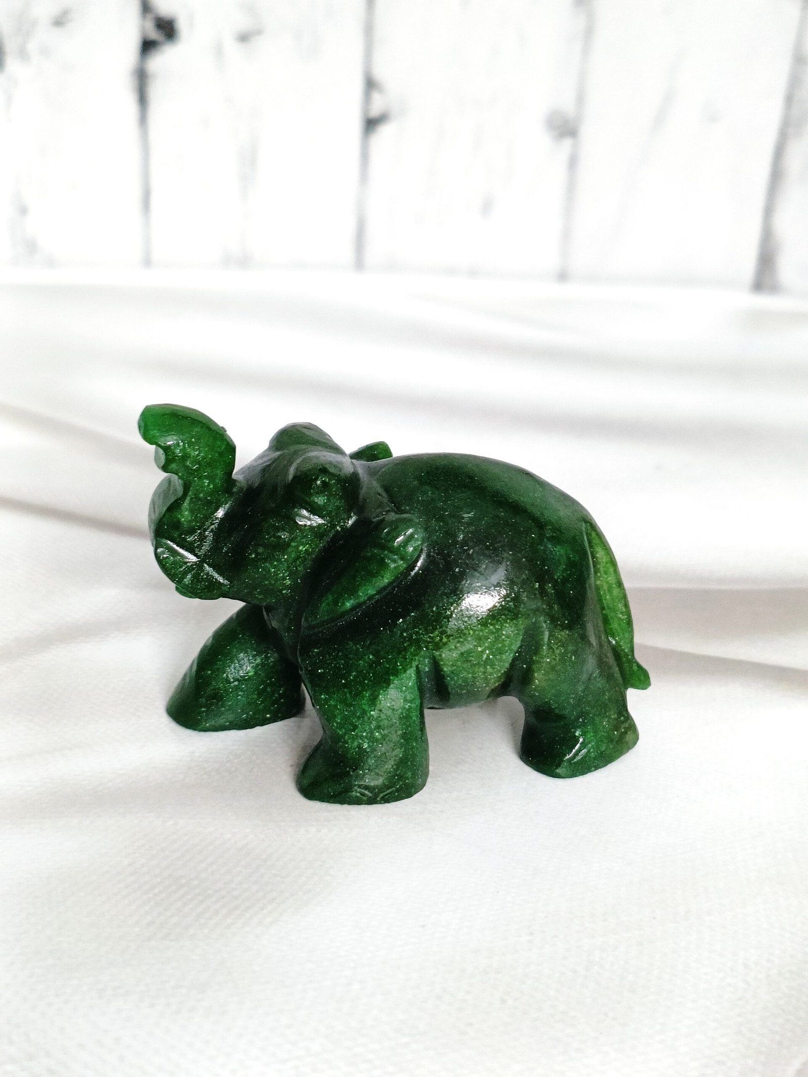 Natural Jade Elephant Figurine-3 Inches for Power, Integrity, Strength