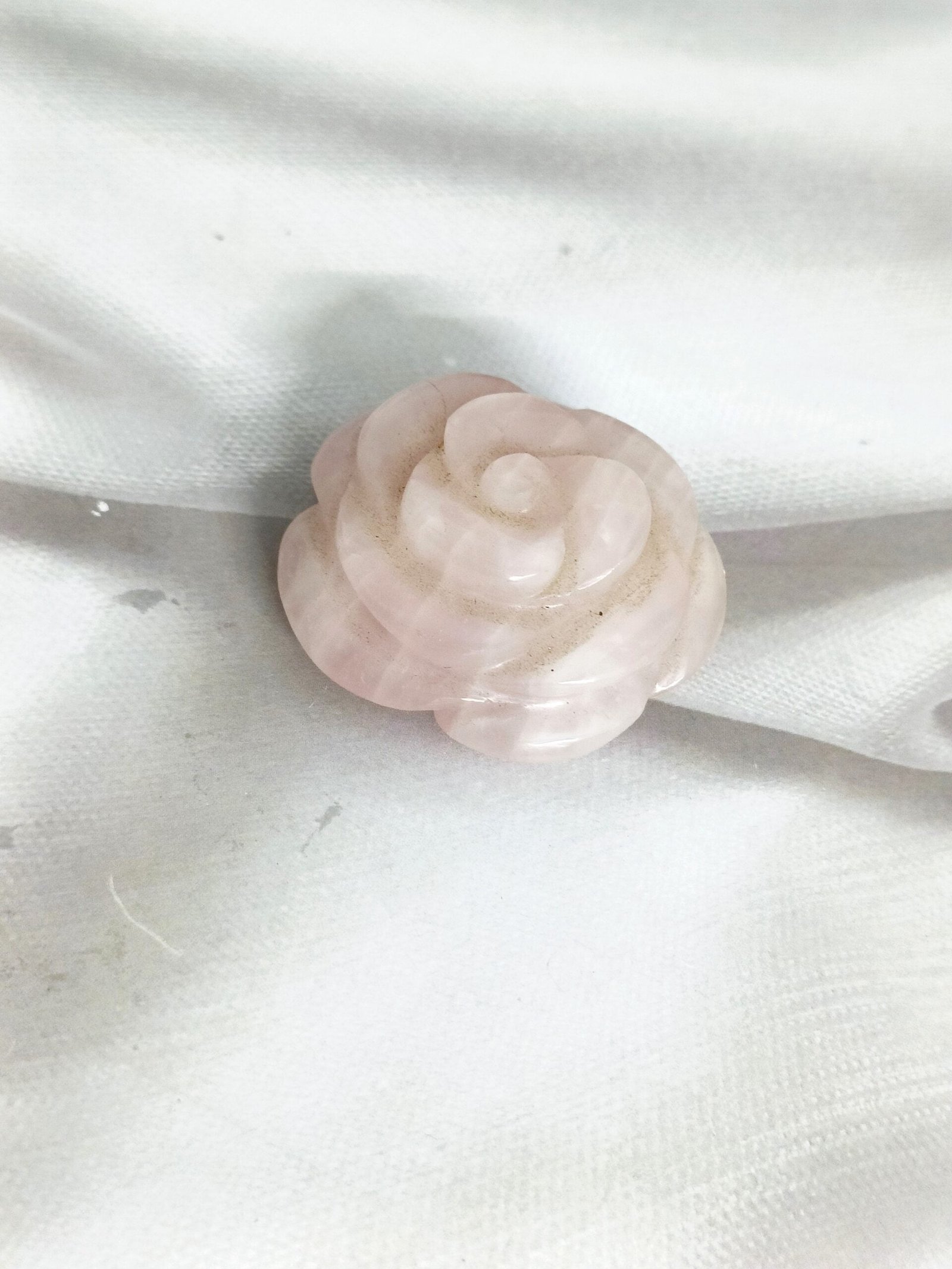 Rose Quartz Floral Figurine-2 Inches for love, Harmony, Relationships