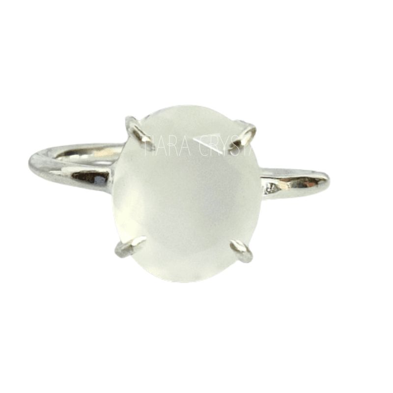 Moonstone Faceted Adjustable German Silver Ring