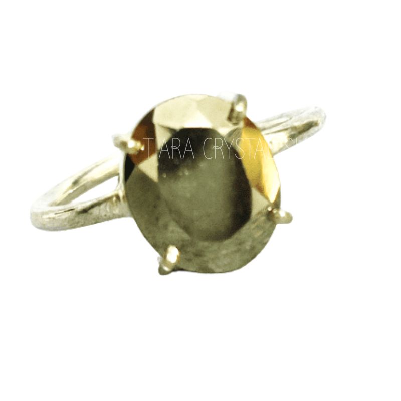 Pyrite German Silver Ring
