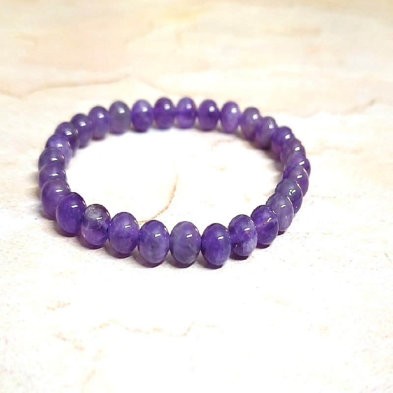 Amethyst 6MM Round Bead Bracelet for Mind Healing, Focus, Concentration, Dispel Negativity, protection