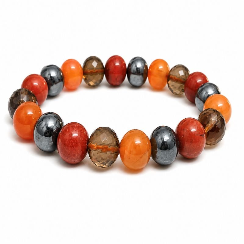 Good Health 10MM Multistone Bracelet made with natural gemstones for vitality, wellness, balance and positive energy.