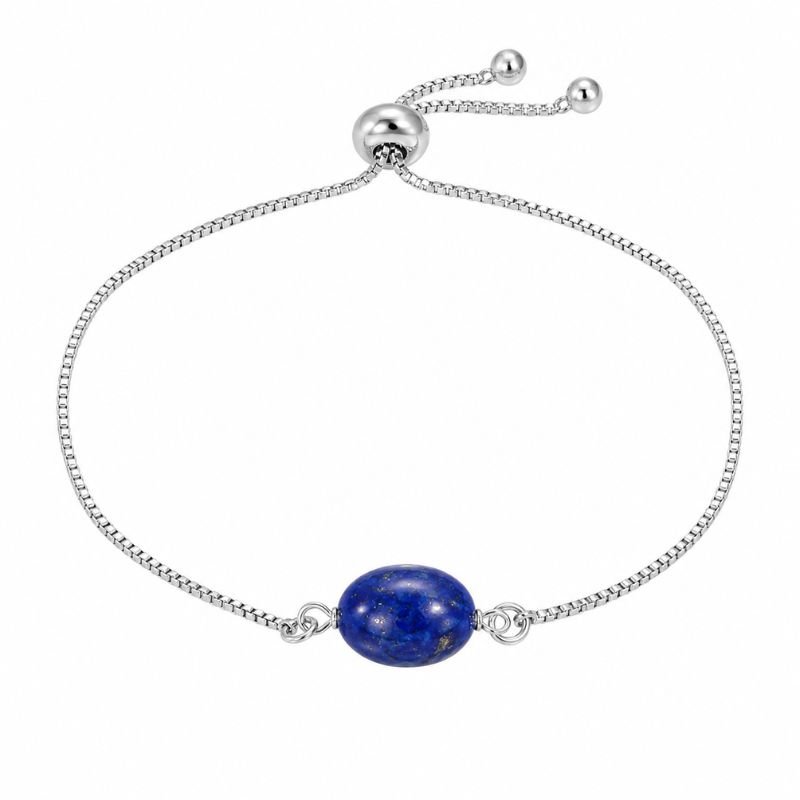 Lapis Lazuli Adjustable Chain Bracelet for wisdom, truth and confident self-expression