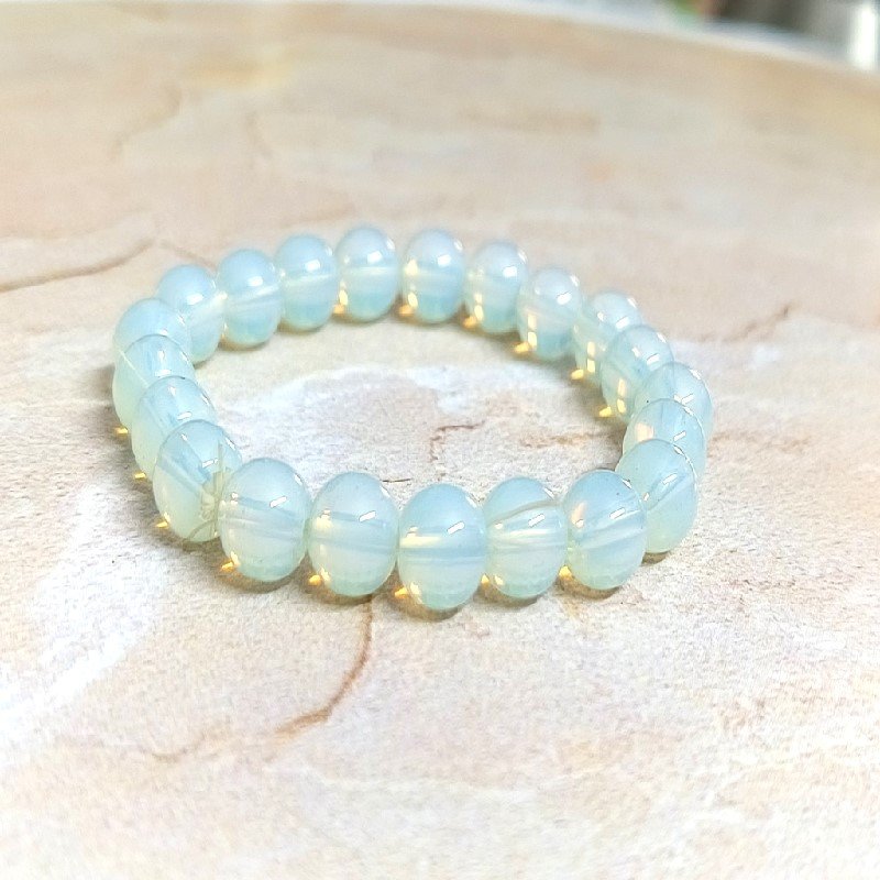Opalite 8MM Faceted Bead Bracelet for Grounding, Awareness, Aura Clearing