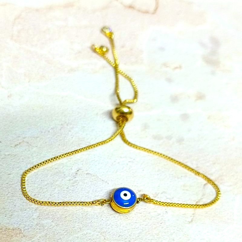 Evil Eye Adjustable Golden Chain for Evil Eye, Fashion