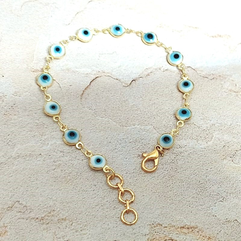 Evil Eye Adjustable Metal Chain Bracelet for Evil Eye, Fashion